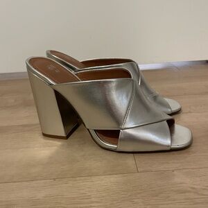 Silver Heeled Mules